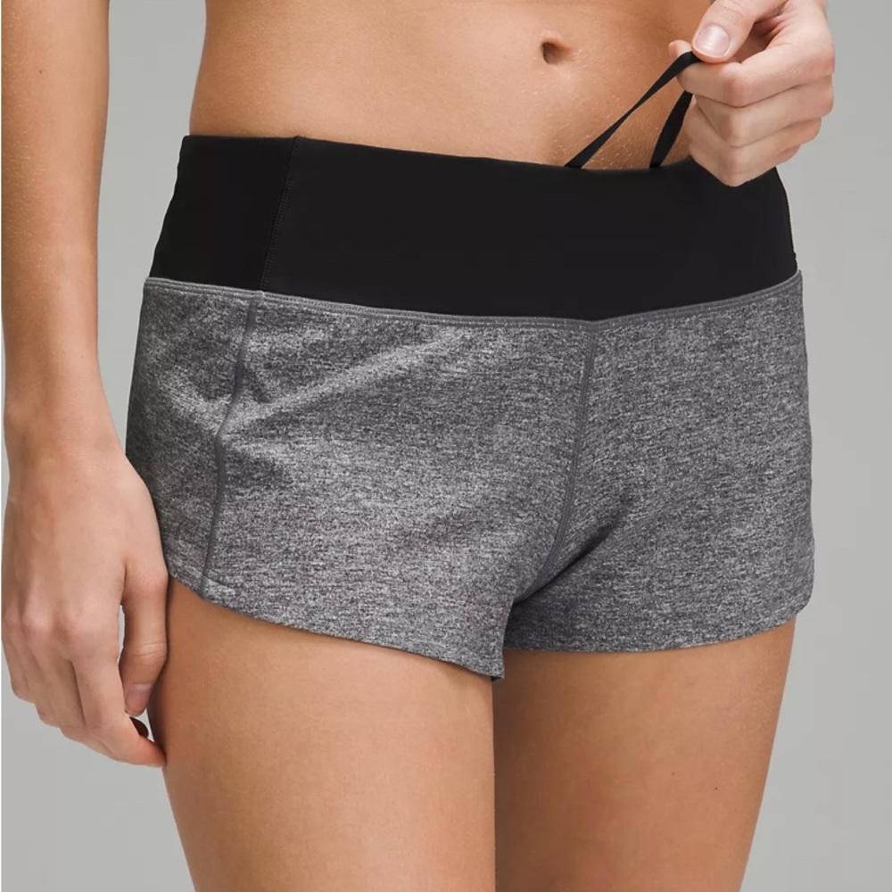 Lululemon heather Grey speed up low rise short